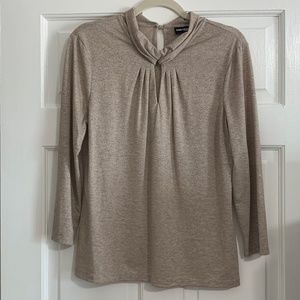 ✨KARL LAGERFELD✨PARIS✨Gold Keyhole Knit Long Sleeve Blouse Sz: S